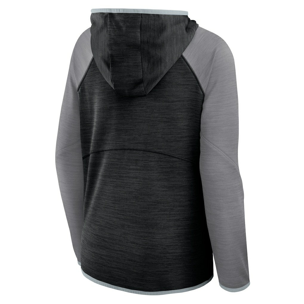 Women's Redzone End Around Pass Raglan Full-Zip Hoodie - Las Vegas Raiders Hoodies