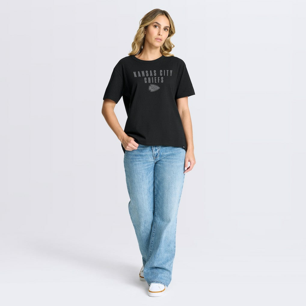 Women's Blackout Kneel Down Legacy T-Shirt - Kansas City Chiefs T-shirts