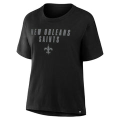 Women's Blackout Kneel Down Legacy T-Shirt - New Orleans Saints T-shirts