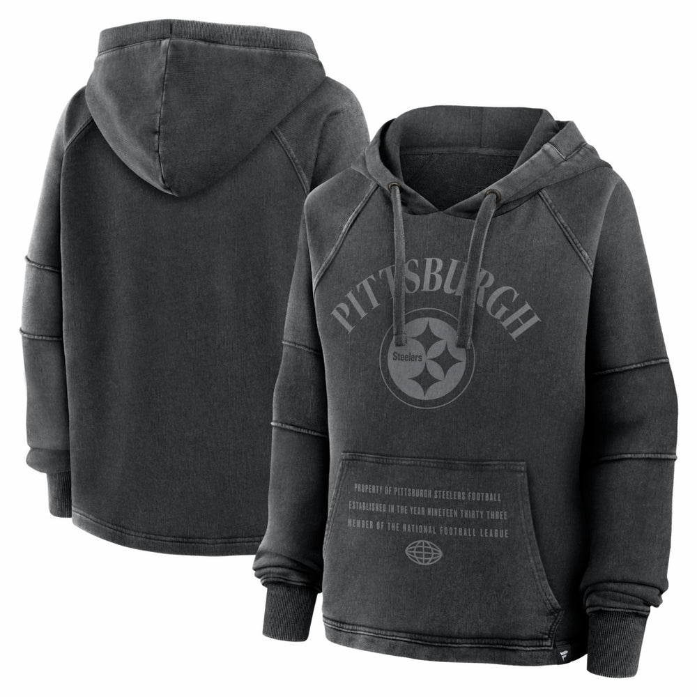 Women's Oversized Raglan Gridiron Hoodie - Pittsburgh Steelers Hoodies