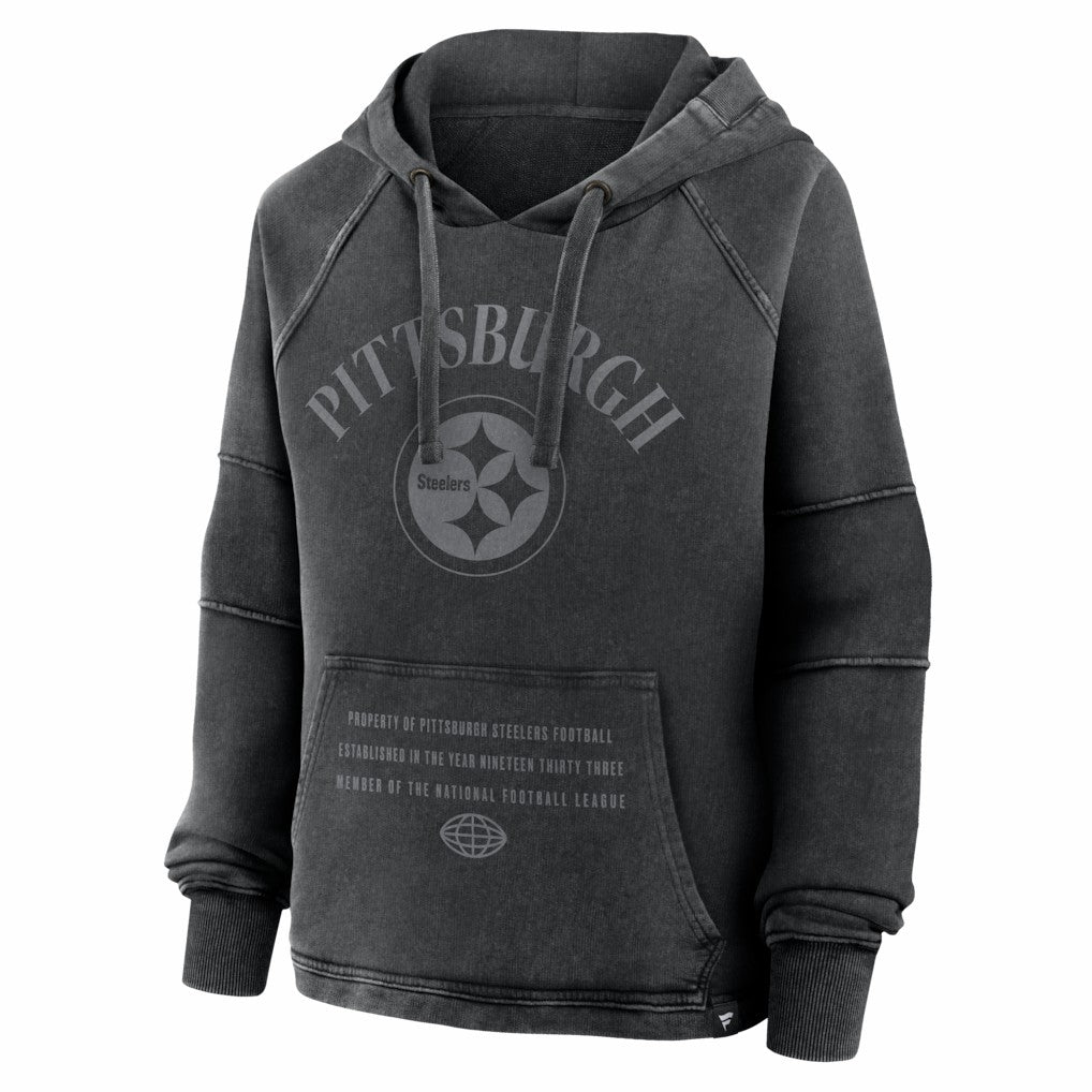 Women's Oversized Raglan Gridiron Hoodie - Pittsburgh Steelers Hoodies