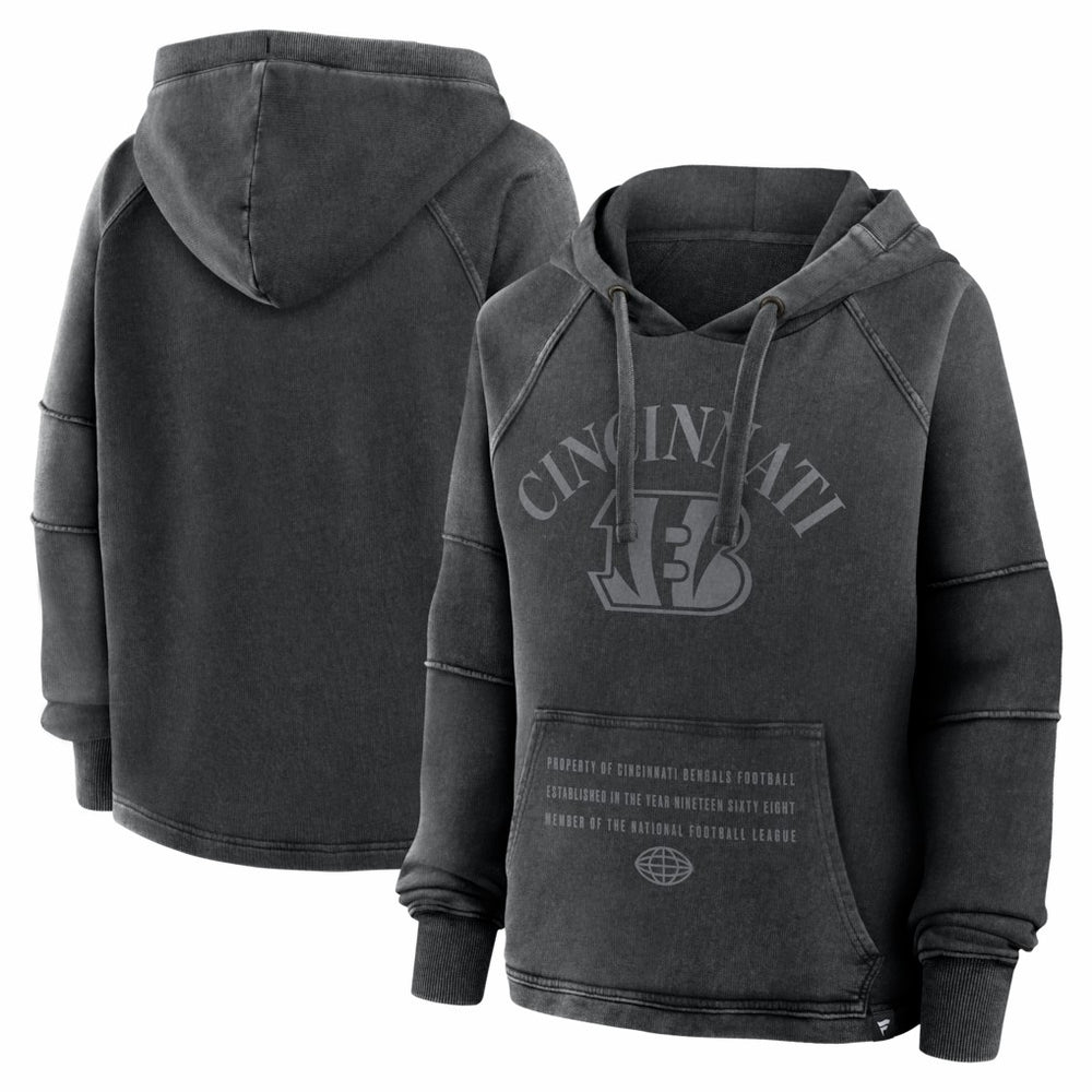 Women's Oversized Raglan Gridiron Hoodie - Cincinnati Bengals Hoodies