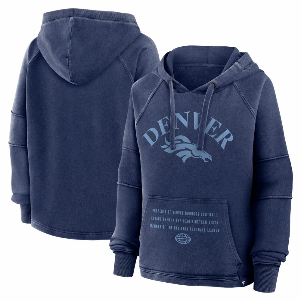 Women's Oversized Raglan Gridiron Hoodie - Denver Broncos Hoodies