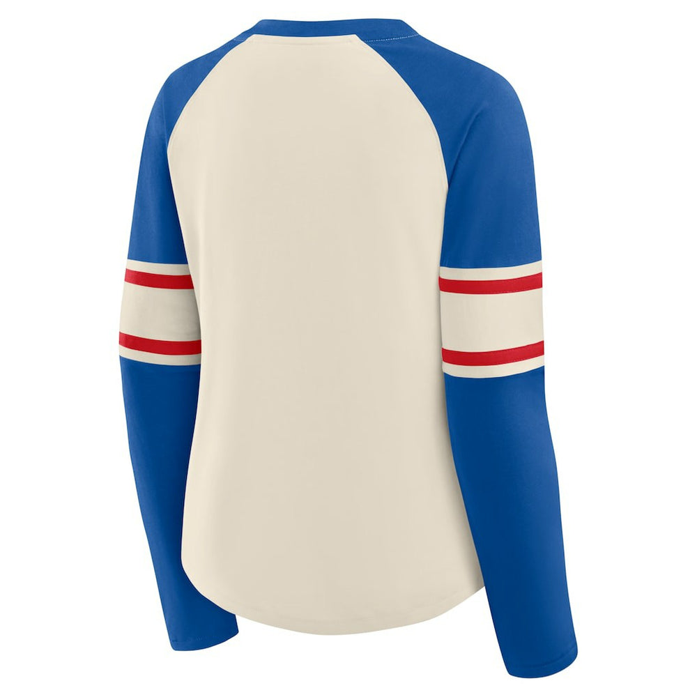 Women's Hometown Gridiron Hero Raglan Lace-Up V-Neck Long Sleeve T-Shirt - New England Patriots T-shirts