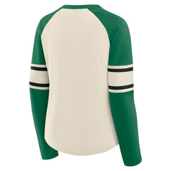 Women's Hometown Gridiron Hero Raglan Lace-Up V-Neck Long Sleeve T-Shirt - Philadelphia Eagles T-shirts