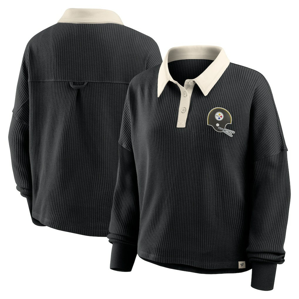 Women's Oversized Hometown Premium Thermal Long Sleeve Shirt - Pittsburgh Steelers