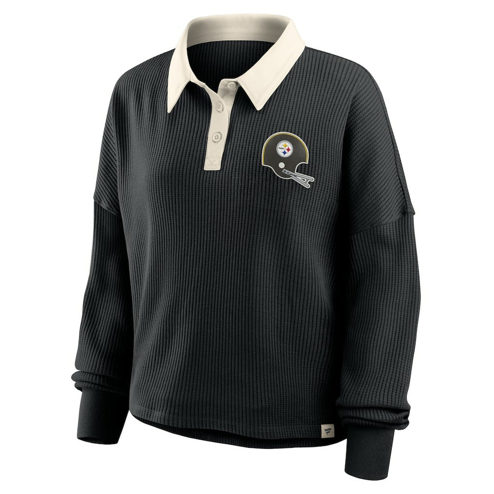 Women's Oversized Hometown Premium Thermal Long Sleeve Shirt - Pittsburgh Steelers
