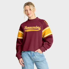 Oversized Hometown Toss Sweep Mock Neck Pullover - Washington Commanders Pullover