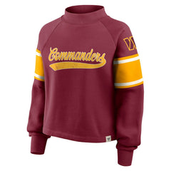 Oversized Hometown Toss Sweep Mock Neck Pullover - Washington Commanders Pullover