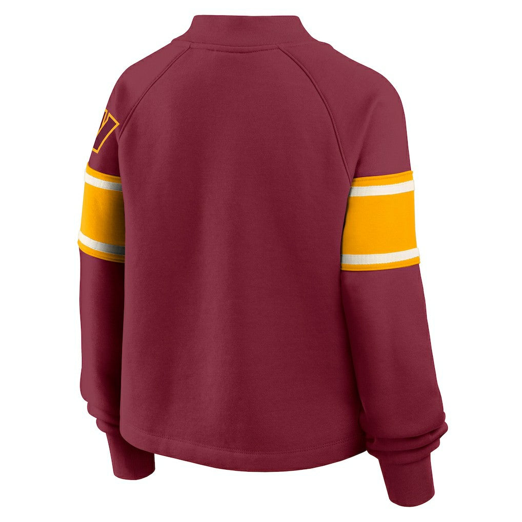 Oversized Hometown Toss Sweep Mock Neck Pullover - Washington Commanders Pullover