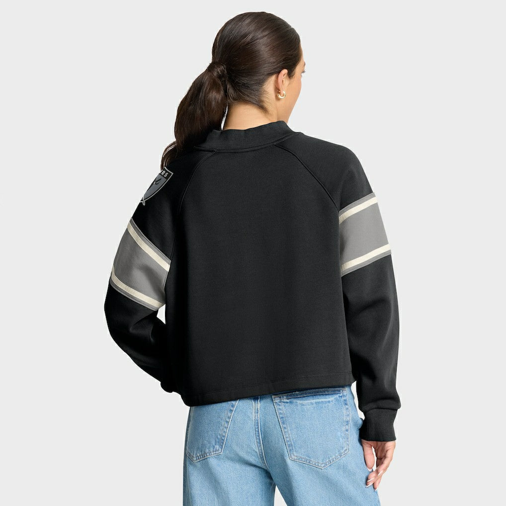Oversized Hometown Toss Sweep Mock Neck Pullover - Las Vegas Raiders Pullover