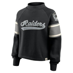 Oversized Hometown Toss Sweep Mock Neck Pullover - Las Vegas Raiders Pullover