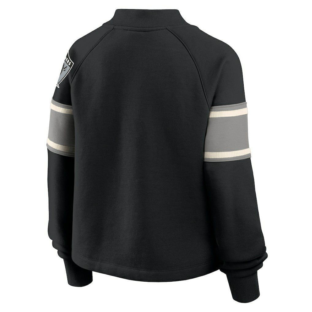 Oversized Hometown Toss Sweep Mock Neck Pullover - Las Vegas Raiders Pullover