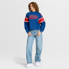 Oversized Hometown Toss Sweep Mock Neck Pullover - Buffalo Bills Pullover