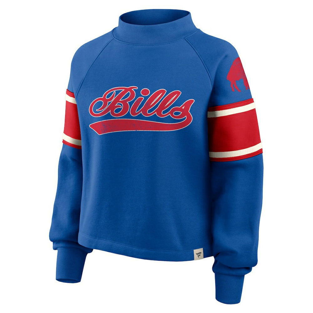 Oversized Hometown Toss Sweep Mock Neck Pullover - Buffalo Bills Pullover