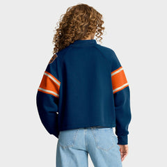 Oversized Hometown Toss Sweep Mock Neck Pullover - Chicago Bears Pullover