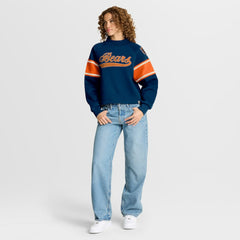 Oversized Hometown Toss Sweep Mock Neck Pullover - Chicago Bears Pullover