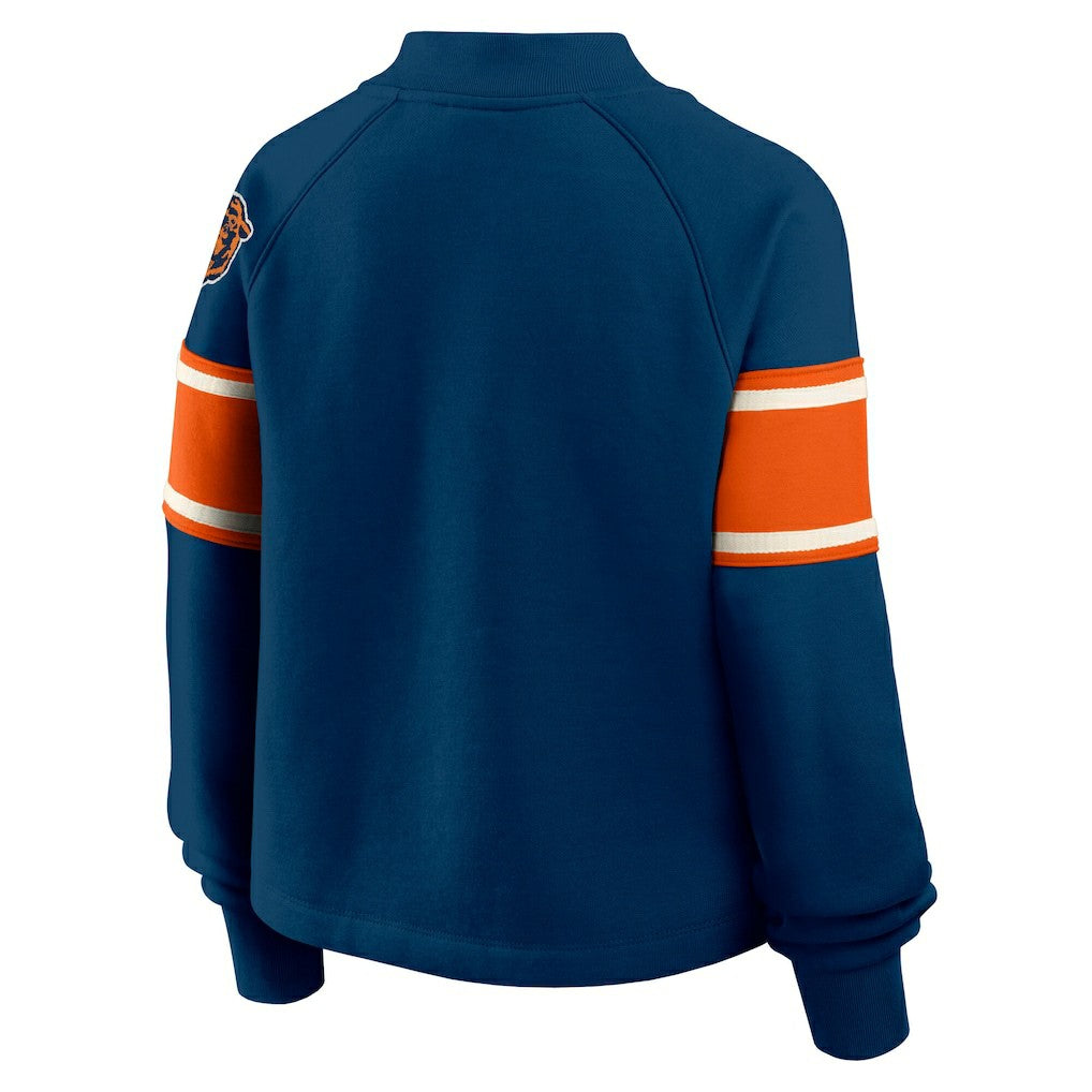 Oversized Hometown Toss Sweep Mock Neck Pullover - Chicago Bears Pullover