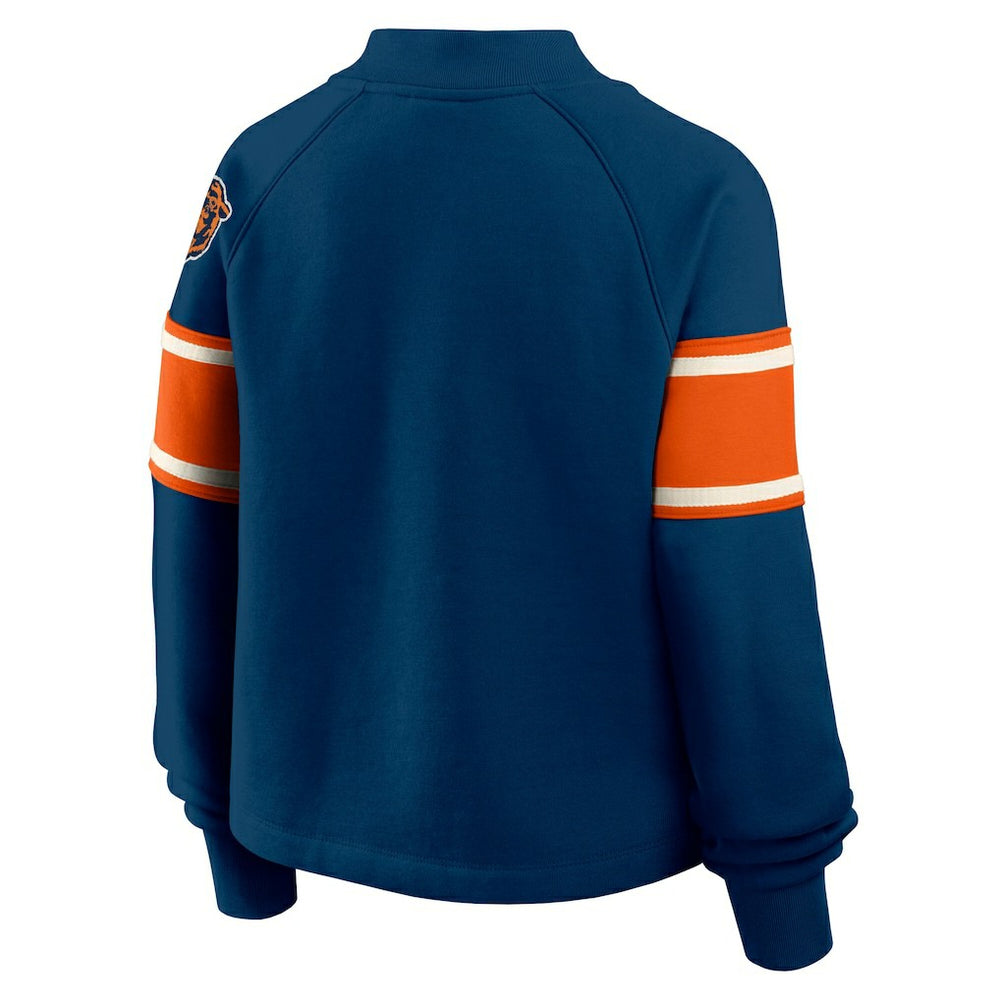 Oversized Hometown Toss Sweep Mock Neck Pullover - Chicago Bears Pullover