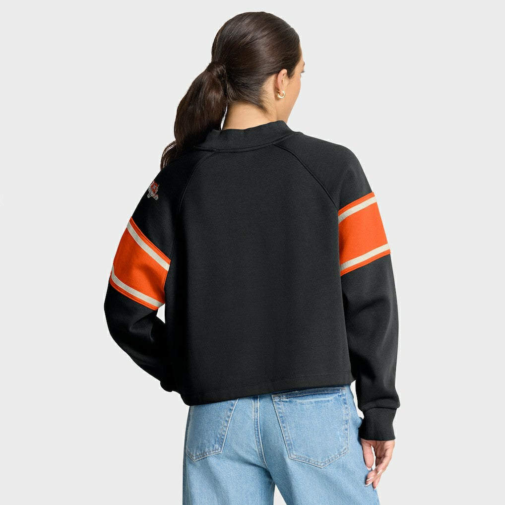 Oversized Hometown Toss Sweep Mock Neck Pullover - Cincinnati Bengals Pullover