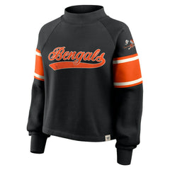 Oversized Hometown Toss Sweep Mock Neck Pullover - Cincinnati Bengals Pullover