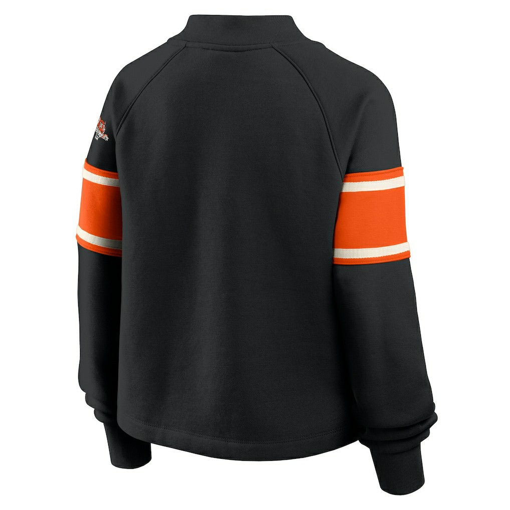 Oversized Hometown Toss Sweep Mock Neck Pullover - Cincinnati Bengals Pullover