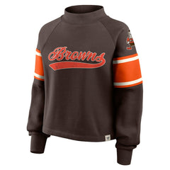 Oversized Hometown Toss Sweep Mock Neck Pullover - Cleveland Browns Pullover