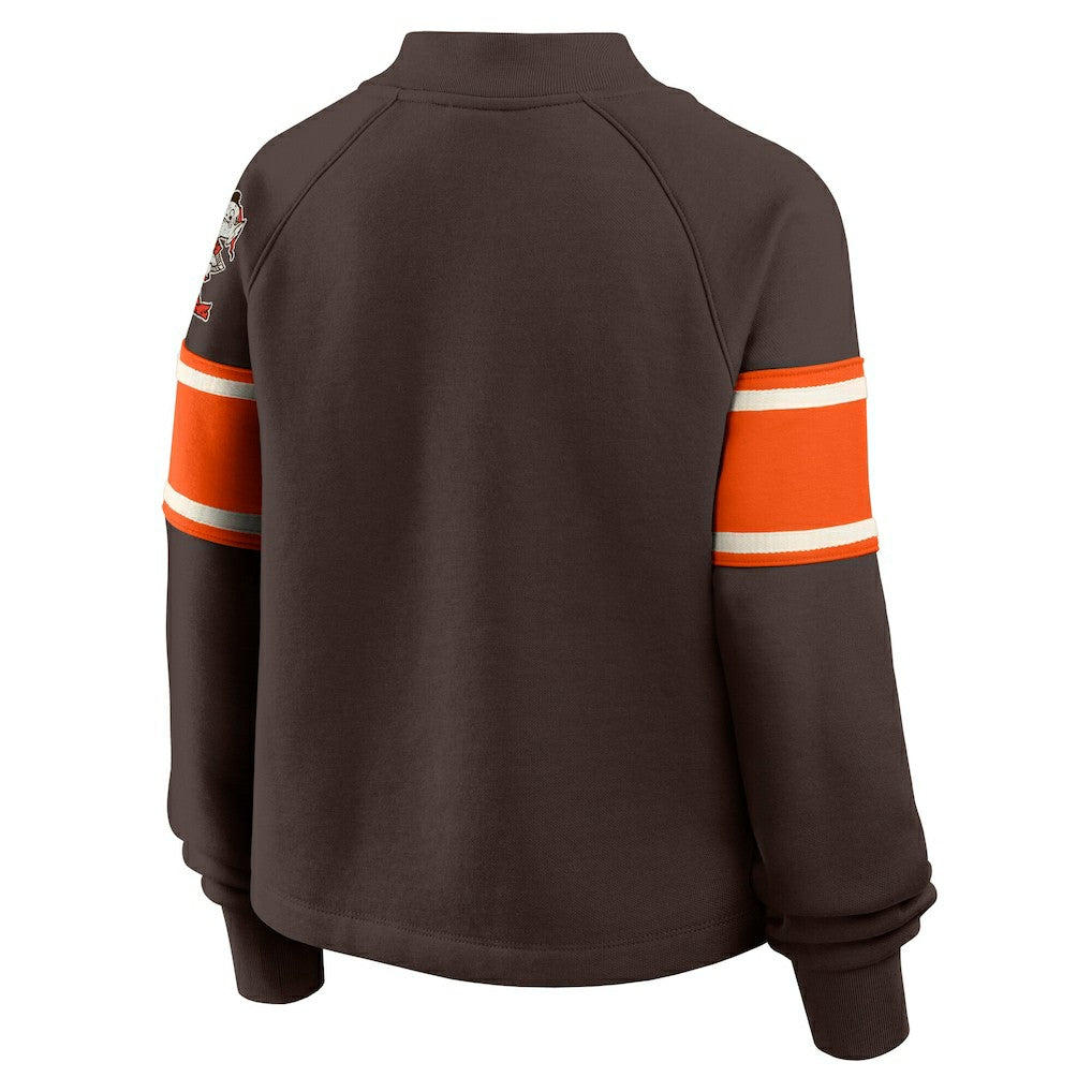 Oversized Hometown Toss Sweep Mock Neck Pullover - Cleveland Browns Pullover