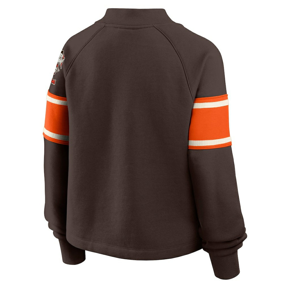 Oversized Hometown Toss Sweep Mock Neck Pullover - Cleveland Browns Pullover