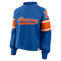 Oversized Hometown Toss Sweep Mock Neck Pullover - Denver Broncos Pullover