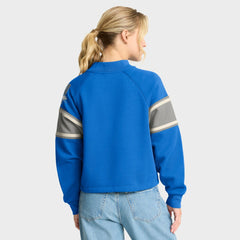 Oversized Hometown Toss Sweep Mock Neck Pullover - Detroit Lions Pullover