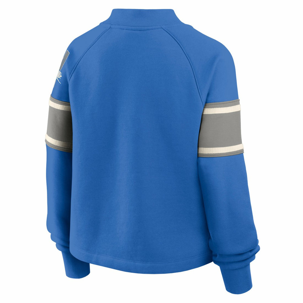 Oversized Hometown Toss Sweep Mock Neck Pullover - Detroit Lions Pullover