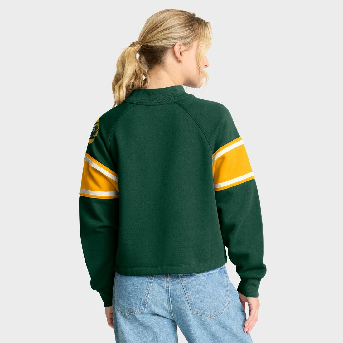 Oversized Hometown Toss Sweep Mock Neck Pullover - Green Bay Packers Pullover