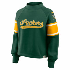 Oversized Hometown Toss Sweep Mock Neck Pullover - Green Bay Packers Pullover