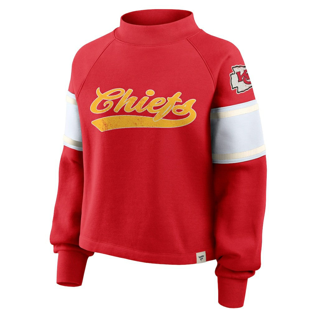 Oversized Hometown Toss Sweep Mock Neck Pullover - Kansas City Chiefs Pullover
