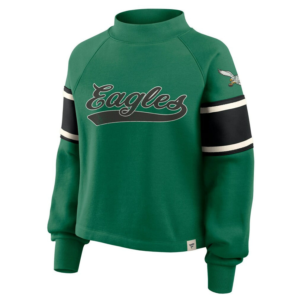 Oversized Hometown Toss Sweep Mock Neck Pullover - Philadelphia Eagles Pullover