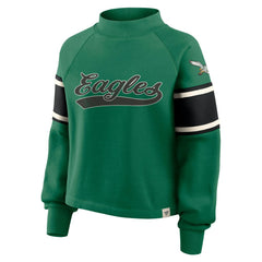 Oversized Hometown Toss Sweep Mock Neck Pullover - Philadelphia Eagles Pullover