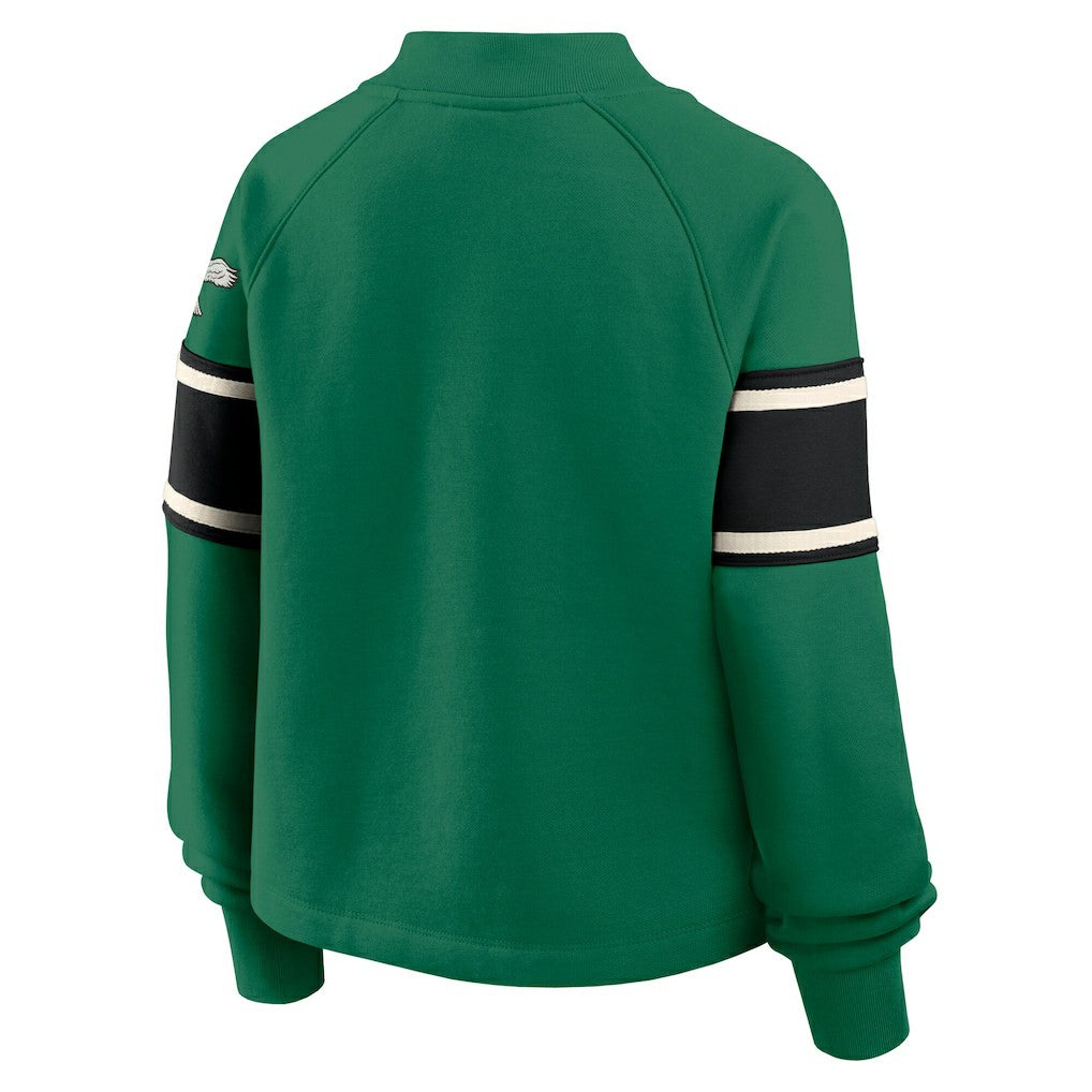 Oversized Hometown Toss Sweep Mock Neck Pullover - Philadelphia Eagles Pullover