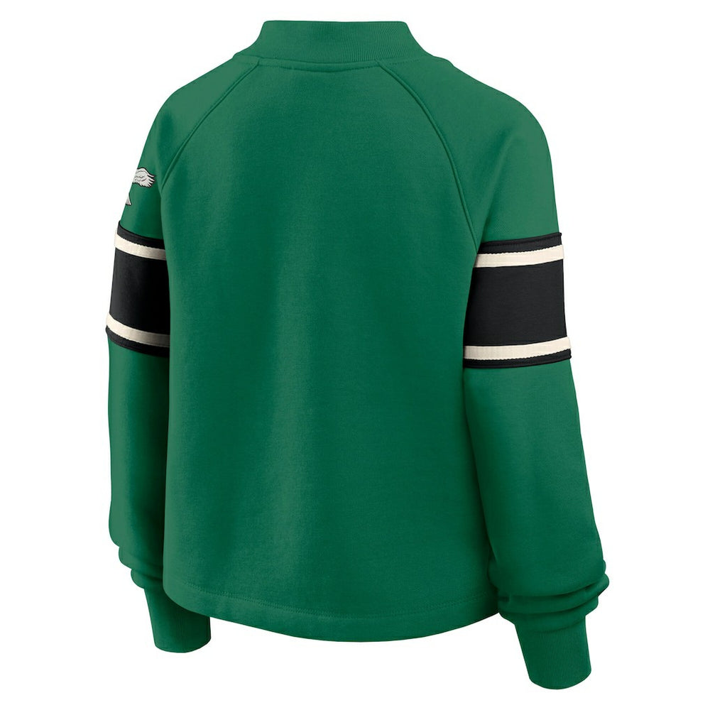 Oversized Hometown Toss Sweep Mock Neck Pullover - Philadelphia Eagles Pullover
