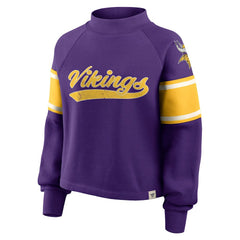 Oversized Hometown Toss Sweep Mock Neck Pullover - Minnesota Vikings Pullover