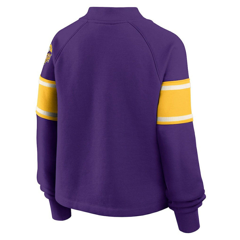 Oversized Hometown Toss Sweep Mock Neck Pullover - Minnesota Vikings Pullover