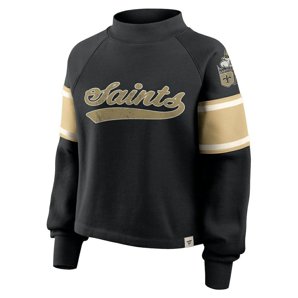 Oversized Hometown Toss Sweep Mock Neck Pullover - New Orleans Saints Pullover