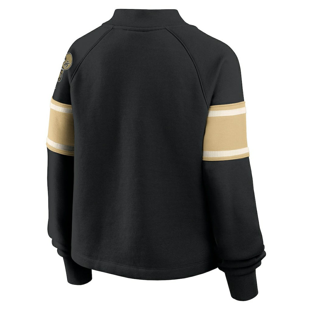 Oversized Hometown Toss Sweep Mock Neck Pullover - New Orleans Saints Pullover