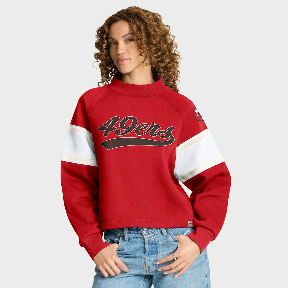 Oversized Hometown Toss Sweep Mock Neck Pullover - San Francisco 49ers Pullover