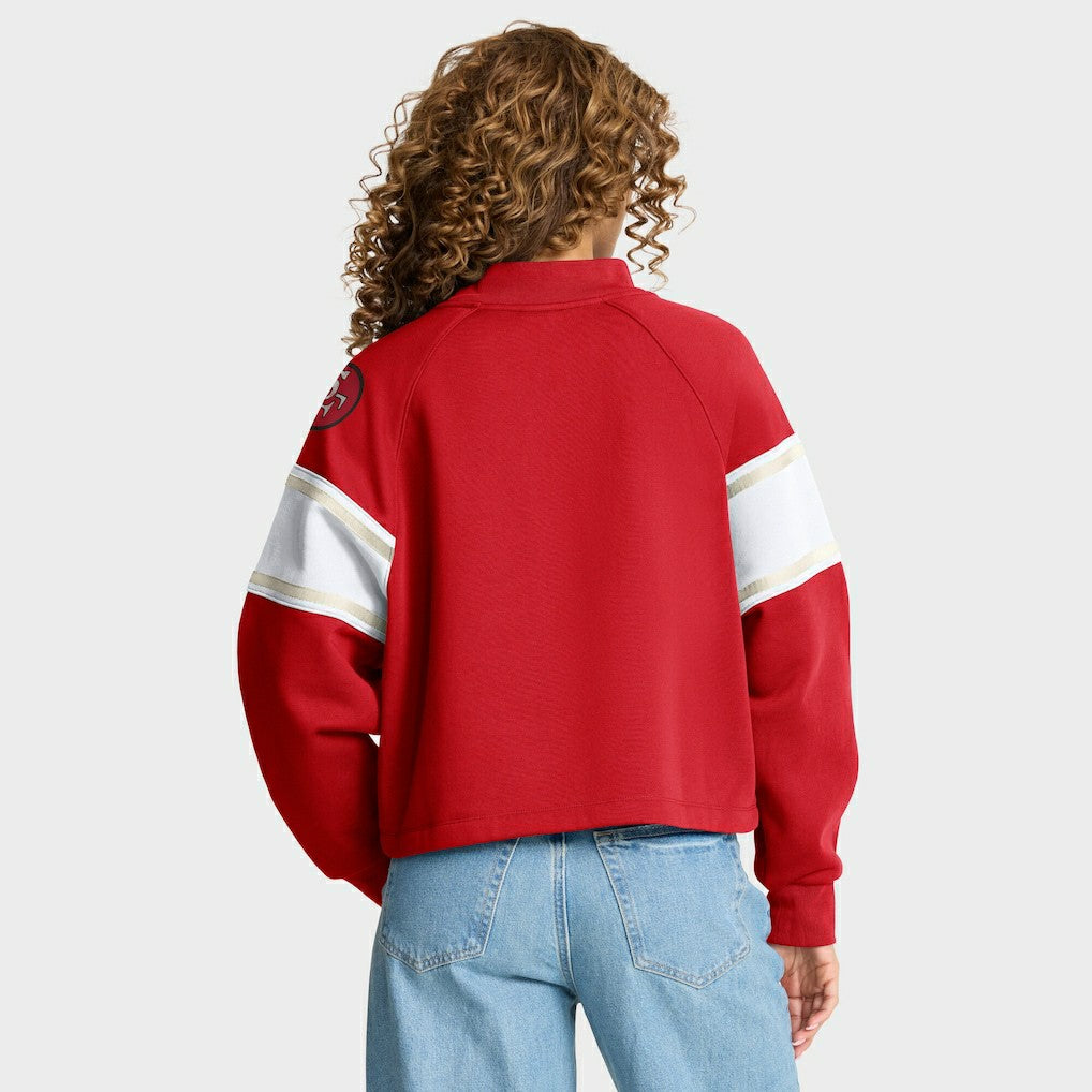 Oversized Hometown Toss Sweep Mock Neck Pullover - San Francisco 49ers Pullover