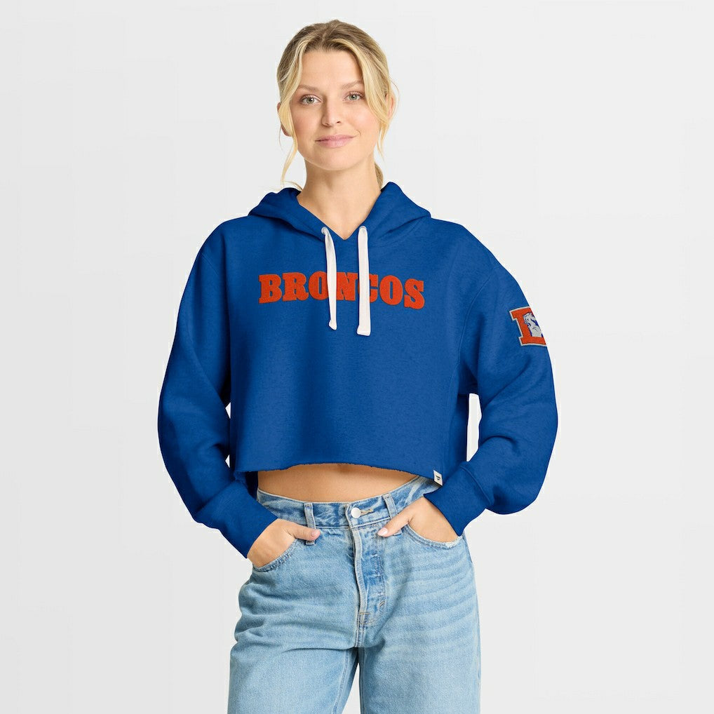 Women's Oversized Hometown Heritage Cropped Hoodie - Denver Broncos Hoodies