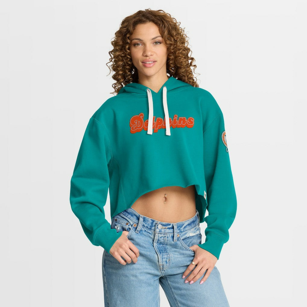 Women's Oversized Hometown Heritage Cropped Hoodie - Miami Dolphins Hoodies