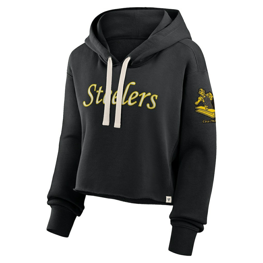Women's Oversized Hometown Heritage Cropped Hoodie - Pittsburgh Steelers Hoodies