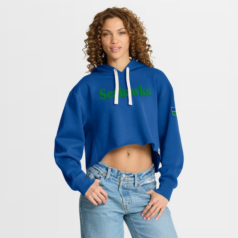 Women's Oversized Hometown Heritage Cropped Hoodie - Seattle Seahawks Hoodies