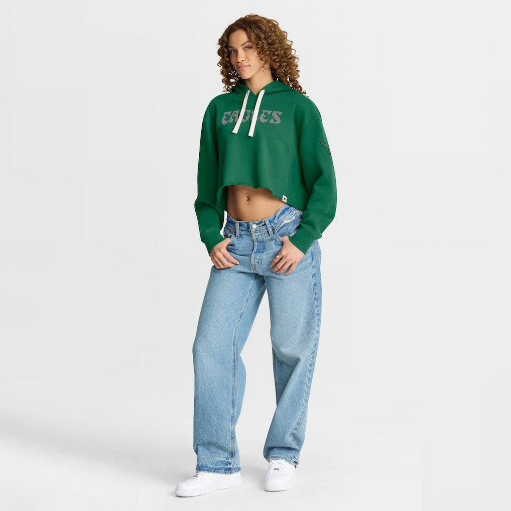 Women's Oversized Hometown Heritage Cropped Hoodie - Philadelphia Eagles Hoodies